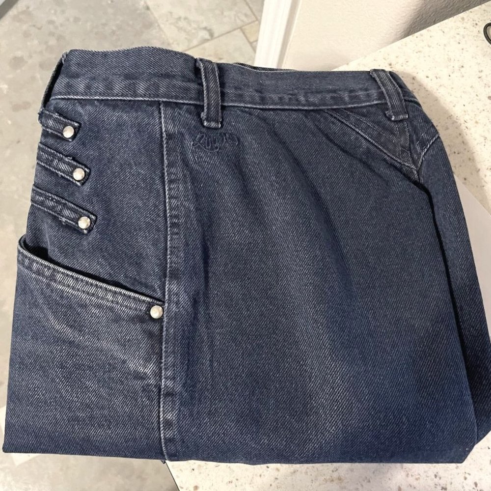 Retro Very high Waisted western jeans size 7/8 dark blue